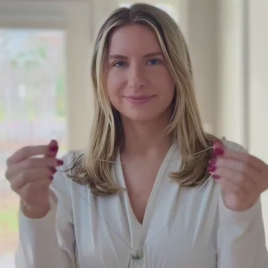 Christmas Tree Green Crystal Lariat Necklace, Adjustable Broken China Jewelry, Lenox Holiday Pattern