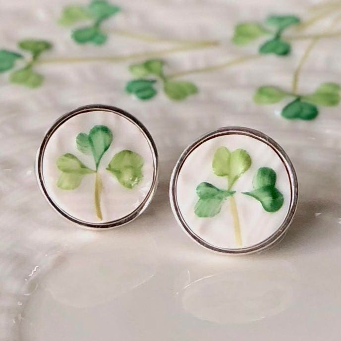 Silver Celtic Cufflinks, Irish Jewelry for Men, Belleek China Cuff Links, 20th Anniversary Gift for Husband, Irish Gift for Dad Gift for Him