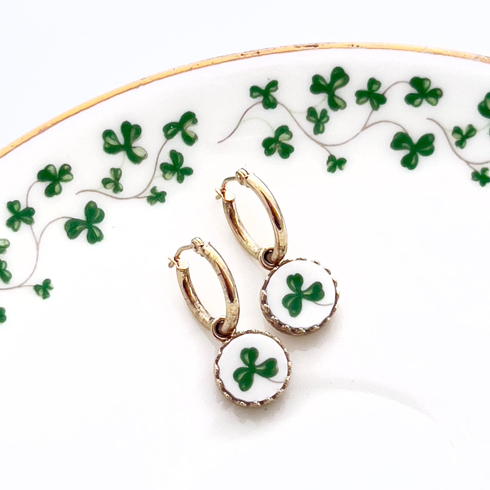 Dainty 14k Irish Hoop Earrings